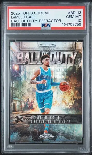2025 TOPPS CHROME LAMELO BALL BALL OF DUTY REF #BD-13 PSA10 / ラメロボール
