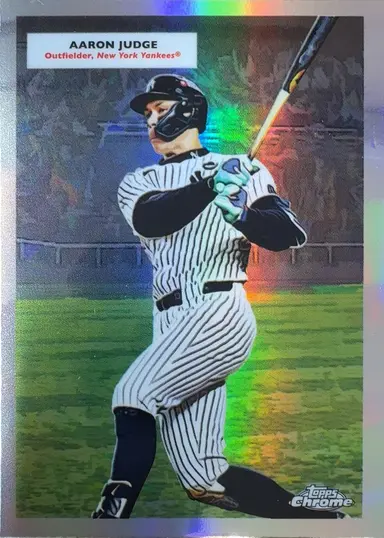 2025 TOPPS CHROME AARON JUDGE MICKEY MANTLE #55DH-2 REFRACTOR / アーロン・ジャッジ ミッキー・マントル サムネイル 1