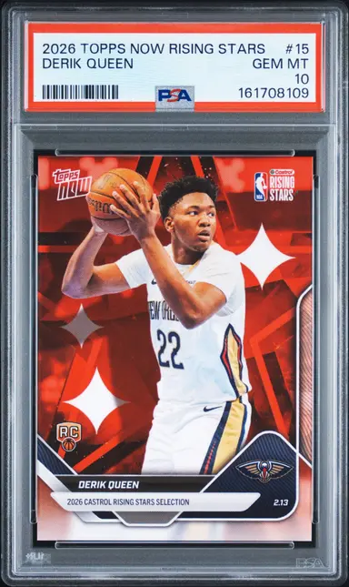 2026 TOPPS NOW RISING STARS DERIK QUEEN #15 PSA10 / デリク・クイーン thumbnail 1