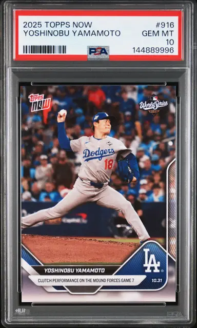 2025 TOPPS NOW YOSHINOBU YAMAMOTO #916  PSA10 / 山本由伸 サムネイル 1