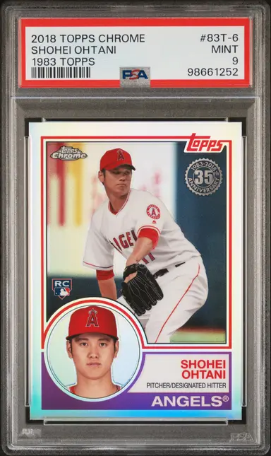 2018 TOPPS CHROME SHOHEI OHTANI 1983 TOPPS #83T-6 PSA9 / 大谷翔平 サムネイル 1