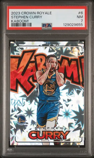 2023 PANINI CROWN ROYALE STEPHEN CURRY KABOOM #6 PSA7 / ステフィン・カリー thumbnail 1