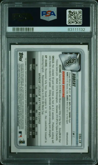 2020 BOWMAN CHROME LUIS ROBERT ROOKIE AUTO-GOLD REF. #LR  PSA10 / ルイスロベルトジュニア 39/50 サムネイル 2