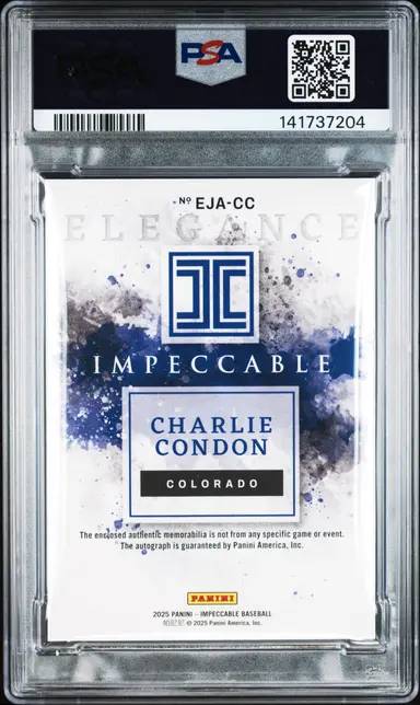 2025 PANINI IMPECCABLE CHARLIE CONDON ELEGANCE JERSEY AUTOGRAPHS #EJA-CC PSA10 / チャーリーコンドン サムネイル 2