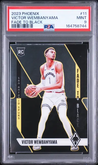 2023 PANINI PHOENIX VICTOR WEMBANYAMA FADE TO BLACK #11 PSA9 サムネイル 1