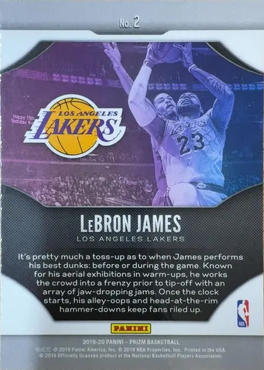 2019-20 PANINI PRIZM LEBRON JAMES FIREWORKS #2 thumbnail 2