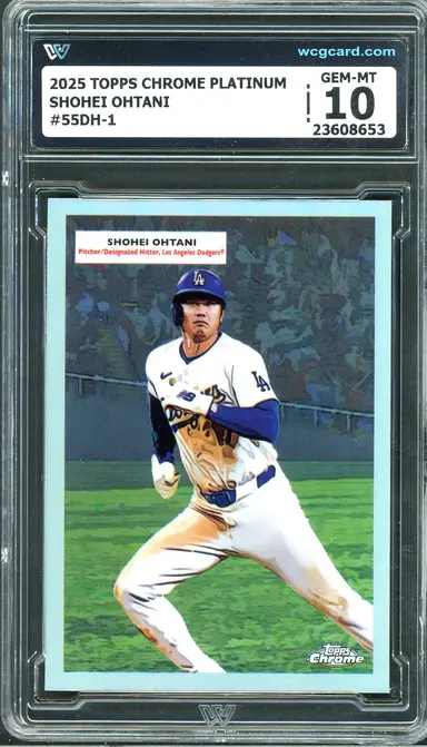 2025 TOPPS CHROME PLATINUM SHOHEI OHTANI #55DH-1 WCG10 / 大谷翔平 サムネイル 1