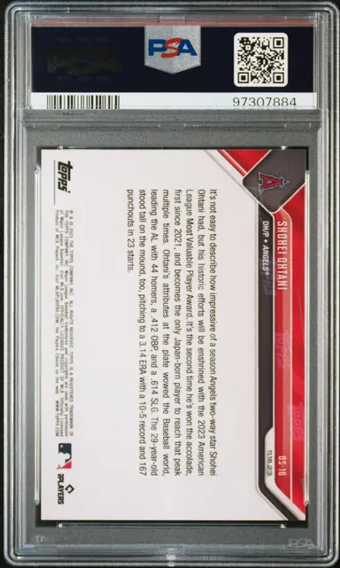 2023 TOPPS NOW OFFSEASON SHOHEI OHTANI #OS16 PSA10 / 大谷翔平 サムネイル 2