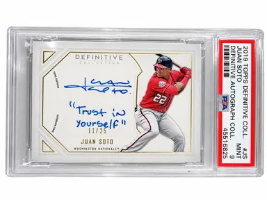 2019 TOPPS DEFINITIVE COLLECTION JUAN SOTO DEFINITIVE AUTOGRAPH  #JS PSA9 / フアン ソト サムネイル 1