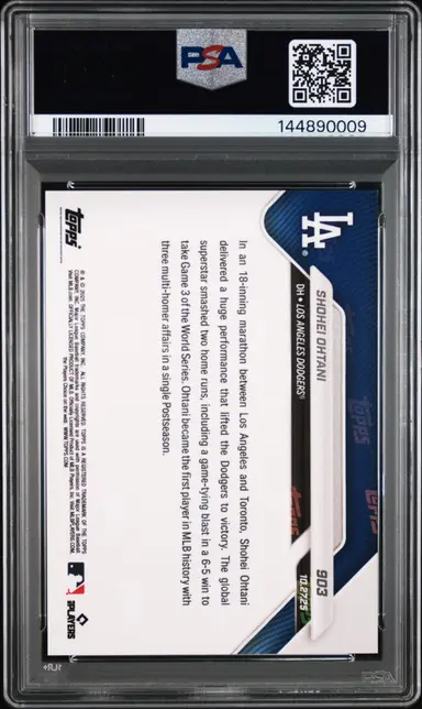 2025 TOPPS NOW SHOHEI OHTANI #903 PSA10 / 大谷翔平 サムネイル 2