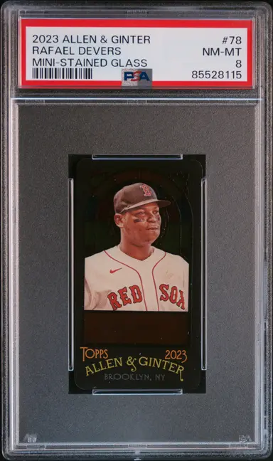 2023 TOPPS ALLEN & GINTER RAFAEL DEVERS MINI-STAINED GLASS #78 PSA8 / ラファエル デバース サムネイル 1