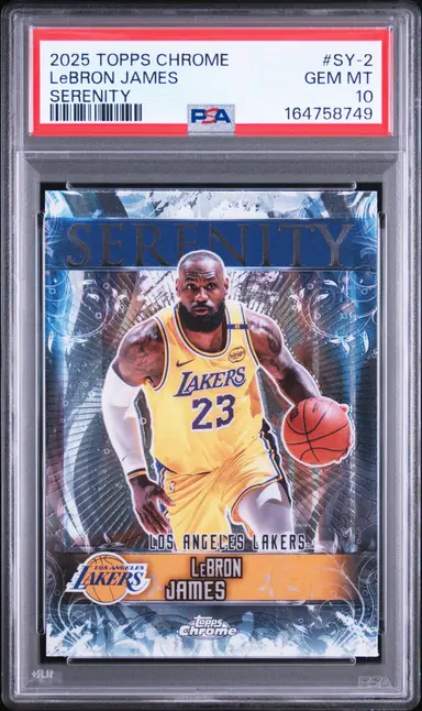 2025 TOPPS CHROME LEBRON JAMES SERENITY #SY-2 PSA10 / レブロンジェームズ サムネイル 1
