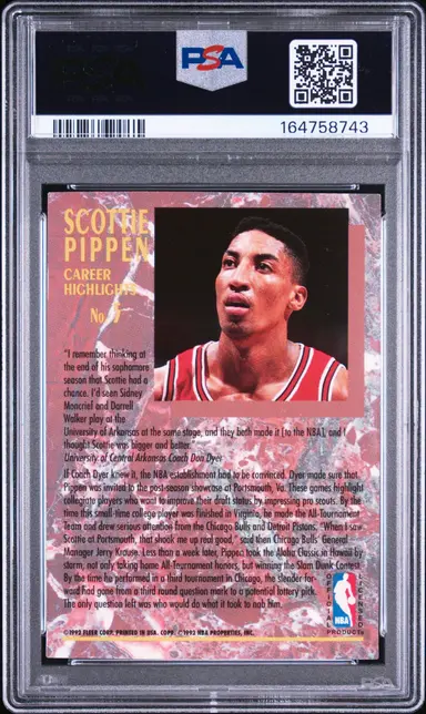 1992 ULTRA SCOTTIE PIPPEN SCOTTIE PIPPEN #5 PSA9 スコッティ ピッペン サムネイル 2