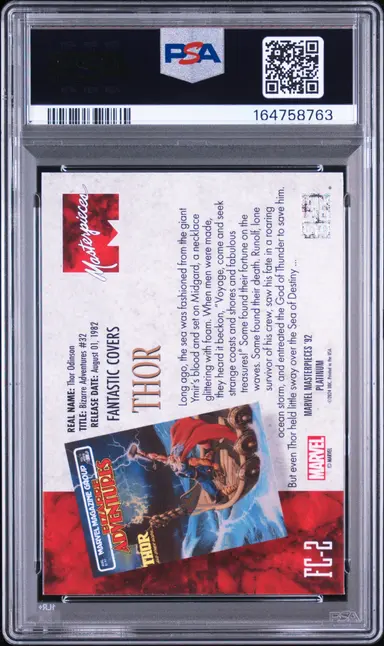 2024 UPPER DECK MARVEL MASTERPIECES BIZARRE ADVENTURES #32 '92 PLATINUM FANTASTIC COVERS #FC2 PSA9 サムネイル 2
