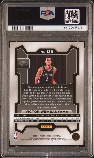 2023 PANINI PRIZM  VICTOR WEMBANYAMA #136 PSA10 / ビクターウェンバンヤマ サムネイル 2