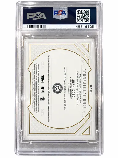 2019 TOPPS DEFINITIVE COLLECTION JUAN SOTO DEFINITIVE AUTOGRAPH  #JS PSA9 / フアン ソト サムネイル 2