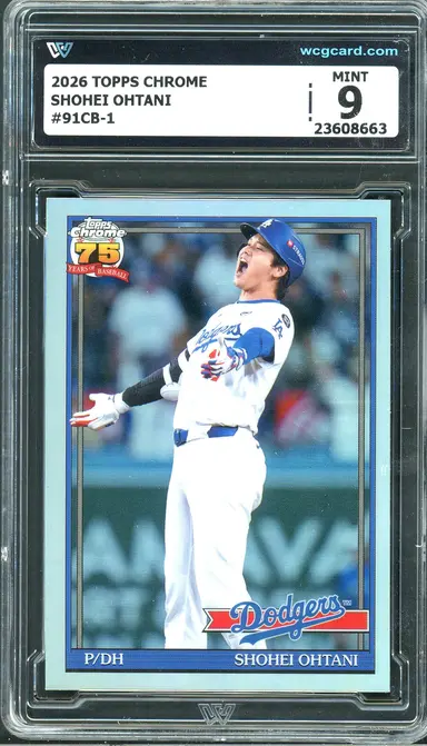 2026 TOPPS CHROME SHOHEI OHTANI #91CB-1 WCG10 / 大谷翔平 サムネイル 1