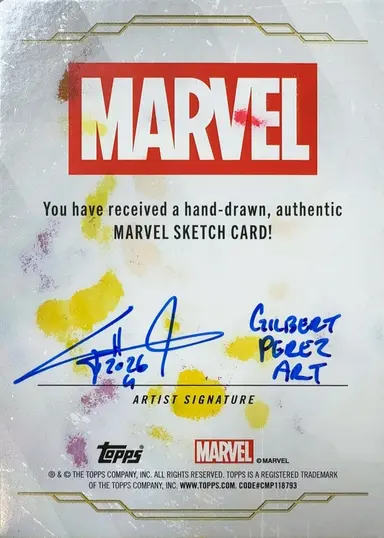 2026 TOPPS CHROME MARVEL ARTIST SIGNATURE 1/1 サムネイル 2