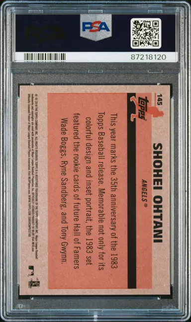 2018 TOPPS SILVER PACK SHOHEI OHTANI 1983 CHROME PROMO #145 PSA9 / 大谷翔平 サムネイル 2
