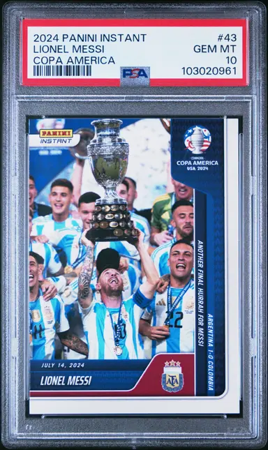 2024 PANINI INSTANT LIONEL MESSI COPA AMERICA #43 PSA10 / リオネルメッシ サムネイル 1