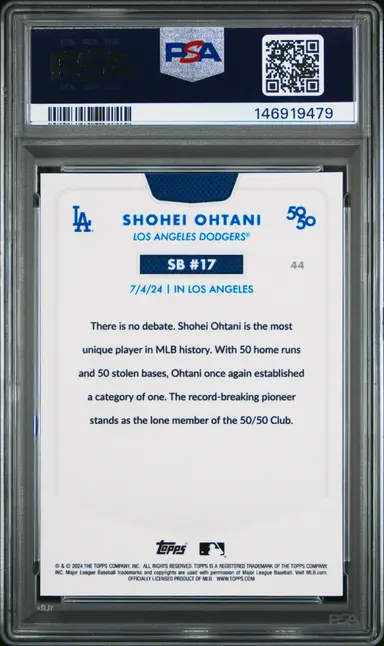2024 TOPPS 50/50 SHOHEI OHTANI CHROME-ORANGE REFRACTOR  #44 PSA10 / 大谷翔平 サムネイル 2