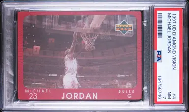 1997 UPPER DECK DIAMOND VISION MICHAEL JORDAN #4  PSA7 マイケル ジョーダン サムネイル 1
