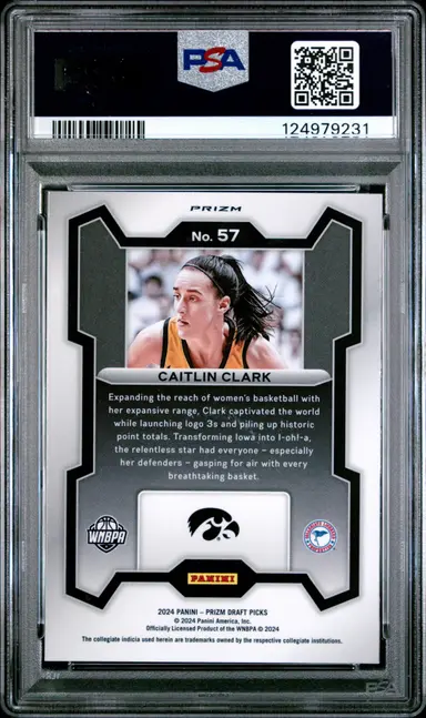 2024 PANINI PRIZM DRAFT PICKS  CAITLIN CLARK RED ICE #57 サムネイル 2