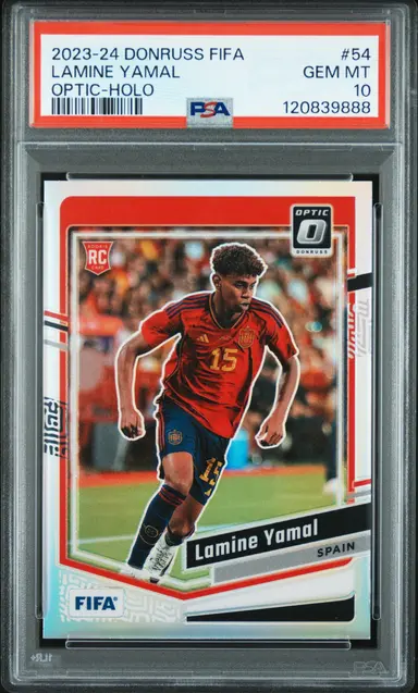 2023-24 DONRUSS FIFA LAMINE YAMAL OPTIC-HOLO #54 PSA10 / ラミン ヤマル サムネイル 1
