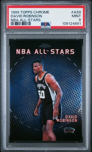 1999 TOPPS CHROME  DAVID ROBINSON NBA ALL-STARS #AS9 PSA9 サムネイル 1
