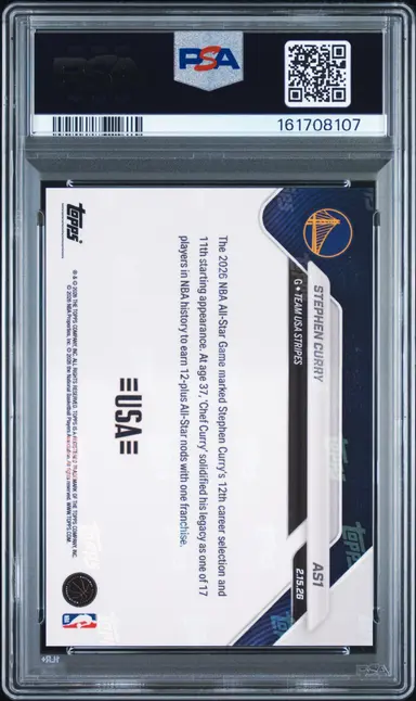 2026 TOPPS NOW ALL STAR GAME STEPHEN CURRY #AS1 PSA10 / ステフィン・カリー 缩略图 2