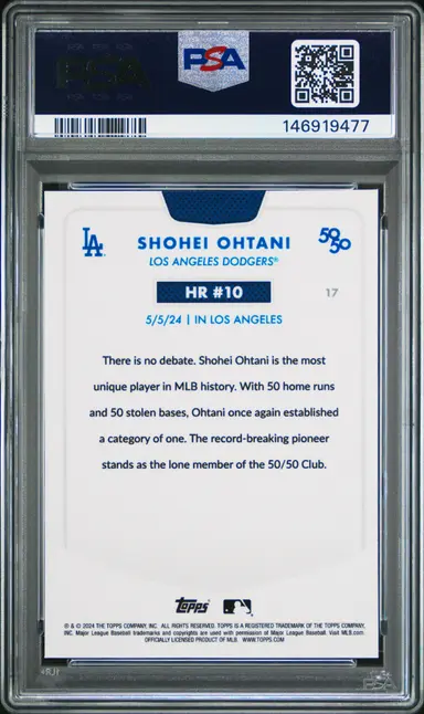 2024 TOPPS 50/50 SHOHEI OHTANI CHROME-ORANGE REFRACTOR #17 PSA9 / 大谷翔平 サムネイル 2