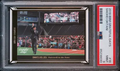 2018 BBM GRATEFUL DAYS SHOHEI OHTANI  #18 PSA9 / 大谷翔平 サムネイル 1