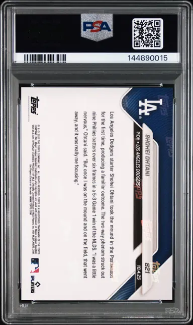 2025 TOPPS NOW SHOHEI OHTANI #821 PSA10 / 大谷翔平 サムネイル 2