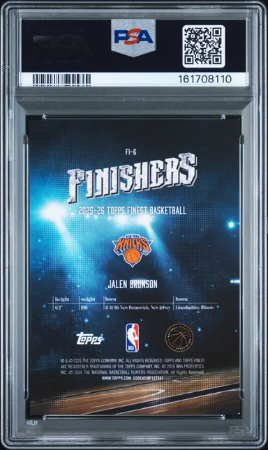 2025 FINEST JALEN BRUNSON FINISHERS-BULE GEOMETRIC #FI-6 PSA8 / ジェイレンブランソン thumbnail 2