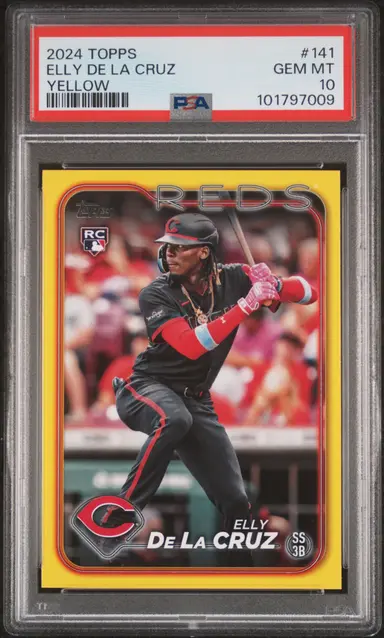 2024 TOPPS ELLY DE LA CRUZ YELLOW #141 PSA10 / エリーデラクルーズ サムネイル 1