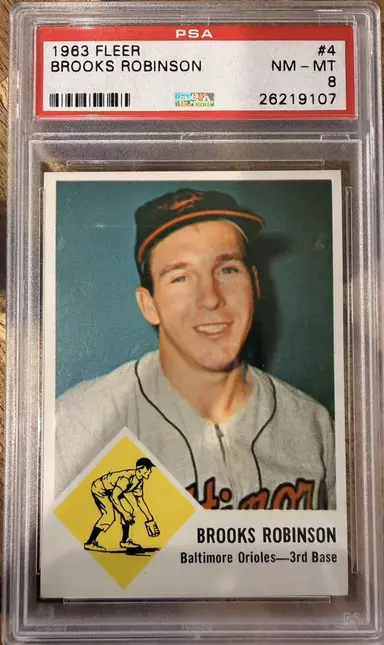 1963 FLEER BROOKS ROBINSON #4 PSA8 / ブルックスロビンソン サムネイル 1