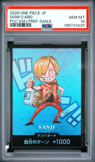 2026 ONE PIECE JPN DON CARD PCC KMJ PREF-SANJI PSA10 / サンジ サムネイル 1