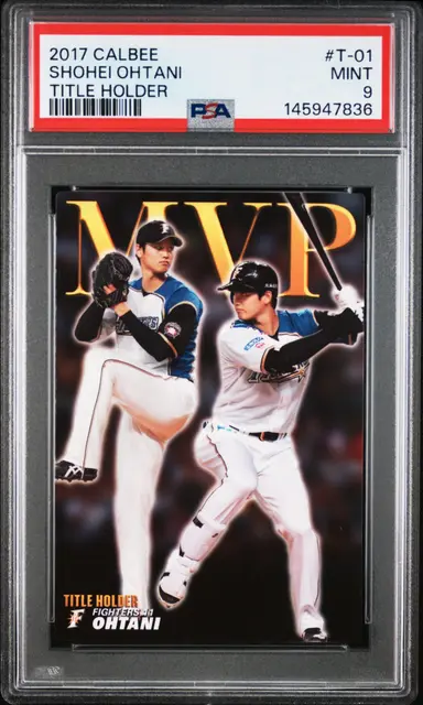 2017 CALBEE SHOHEI OHTANI TITLE HOLDER #T-01 PSA9 / 大谷翔平 サムネイル 1