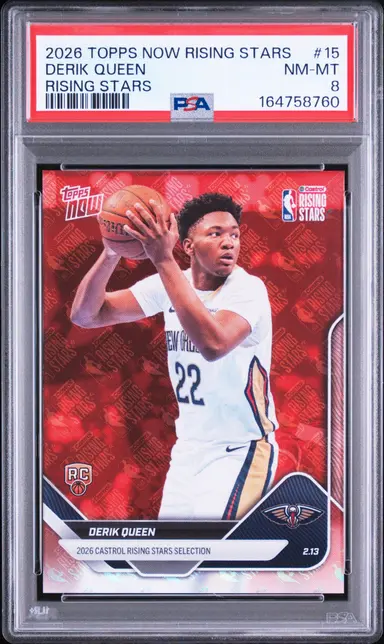 2026 TOPPS NOW RISING STARS DERIK QUEEN RISING STARS #15 PSA8 サムネイル 1