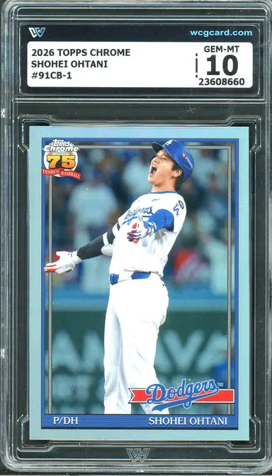 2026 TOPPS CHROME SHOHEI OHTANI #91CB-1 WCG9 / 大谷翔平 サムネイル 1