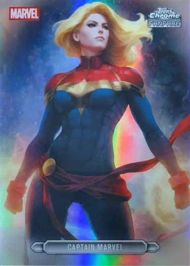 2026 TOPPS CHROME MARVEL COMICS CAPTAIN MARVEL FANFARE REFRACTOR #FF-07 サムネイル 1