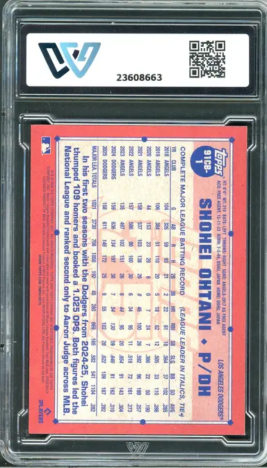 2026 TOPPS CHROME SHOHEI OHTANI #91CB-1 WCG10 / 大谷翔平 サムネイル 2