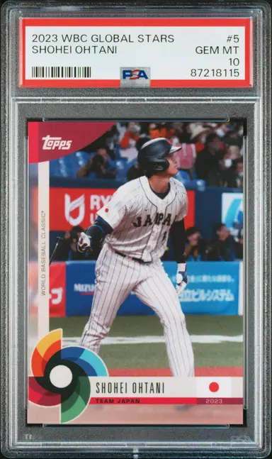 2023 TOPPS WORLD BASEBALL CLASSIC GLOBAL STARS SHOHEI OHTANI #5 PSA10 / 大谷翔平 サムネイル 1