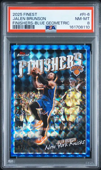 2025 FINEST JALEN BRUNSON FINISHERS-BULE GEOMETRIC #FI-6 PSA8 / ジェイレンブランソン thumbnail 1