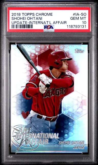 2018 TOPPS CHROME UPDATE SHOHEI OHTANI UPDATE-INTERNAT'L AFFAI  #IA-SO PSA10 / 大谷翔平 サムネイル 1
