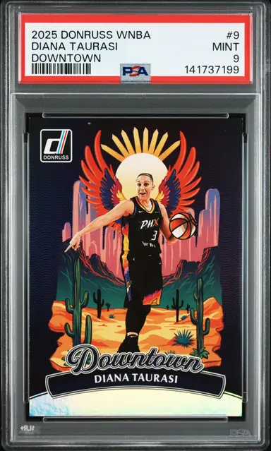 2025 PANINI DONRUSS WNBA DOWNTOWN DIANA TAURASI #9 PSA9 サムネイル 1