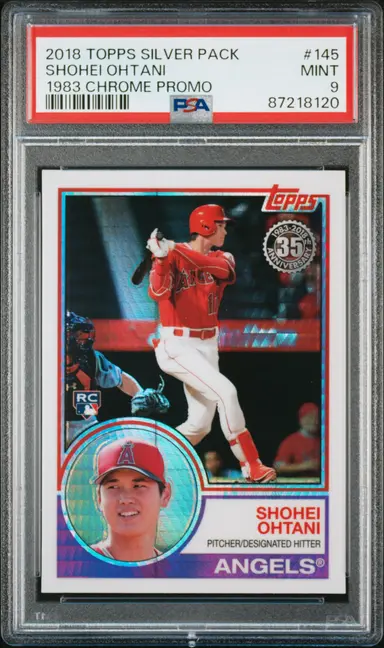 2018 TOPPS SILVER PACK SHOHEI OHTANI 1983 CHROME PROMO #145 PSA9 / 大谷翔平 サムネイル 1