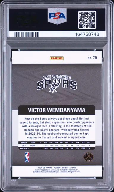 2024 PANINI REVOLUTION VICTOR WEMBANYAMA #79 PSA8 / ビクターウェンバンヤマ サムネイル 2