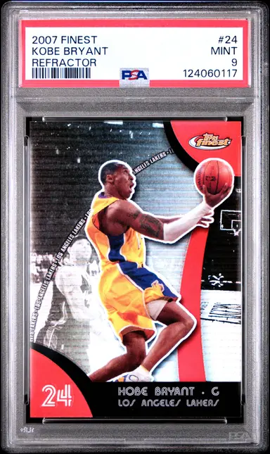 2007 FINEST KOBE BRYANT REFRACTOR #24 PSA9 / コービー・ブライアント thumbnail 1