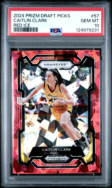 2024 PANINI PRIZM DRAFT PICKS  CAITLIN CLARK RED ICE #57 サムネイル 1